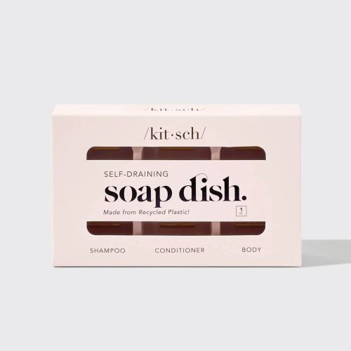 63832 SelfDrainingSoapDish BottleFreeBeauty Terracotta pkg 1280x1280px