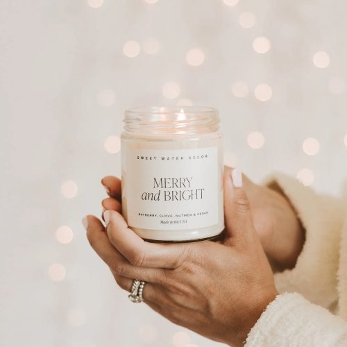 C122 MERRY AND BRIGHT CLEAR 9OZ CANDLE HOLIDAY INFINITY HOMES SWEET WATER DECOR 1 2 65bc0c56 19a6 455c 9dca d8a10c1f6f5b 830103