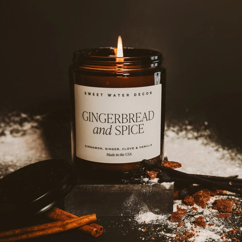 C158A GINGERBREAD AND SPICE AMBER CANDLE HOT METAL STUDIO SEPTEMBER 2023 SWEET WATER DECOR 1 2 805630