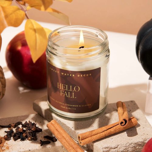 CJ080 HELO FALL PATTERNED CANDLE SOONA SEPT 2023 SWEET WATER DECOR 5