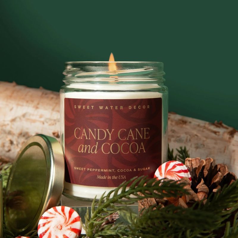 CJ085 CANDY CANE AND COCOA PATTERNED CANDLE SOONA PT 2 SEPTEMBER 2023 SWEET WATER DECOR 4