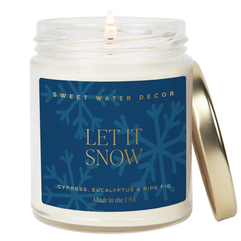 CJ118 LET IT SNOW PATTERN CANDLE SWD 2024 WB 290419