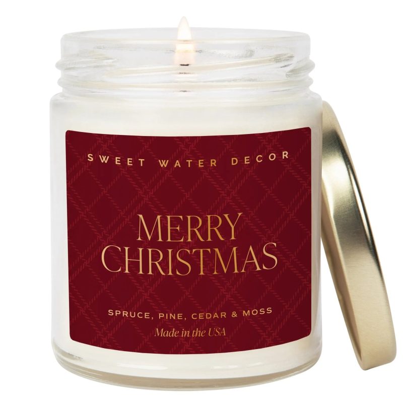 CJ119 MERRY CHRISTMAS PATTERN CANDLE SWD 2024 WB 378321