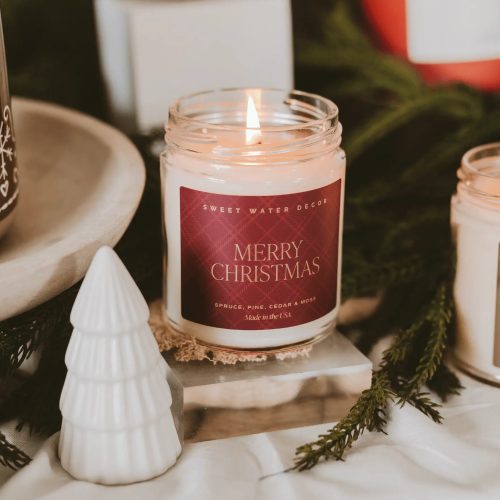 CJ119 MERRY CHRISTMAS SOY HOLIDAY CANDLE 259336