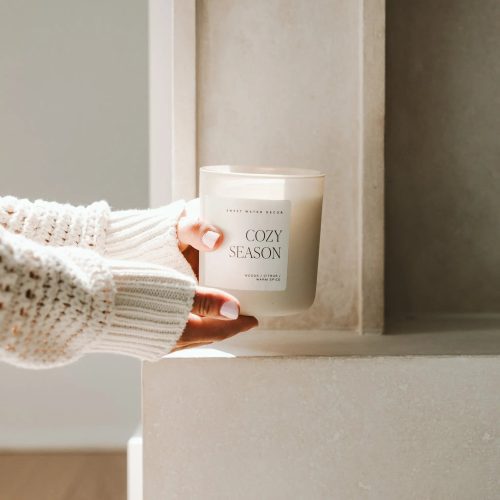 CL101 COZY SEASON 15OZ MATTE TAN CANDLE HOLIDAY INFINITY HOMES SWEET WATER DECOR 1 1 658026