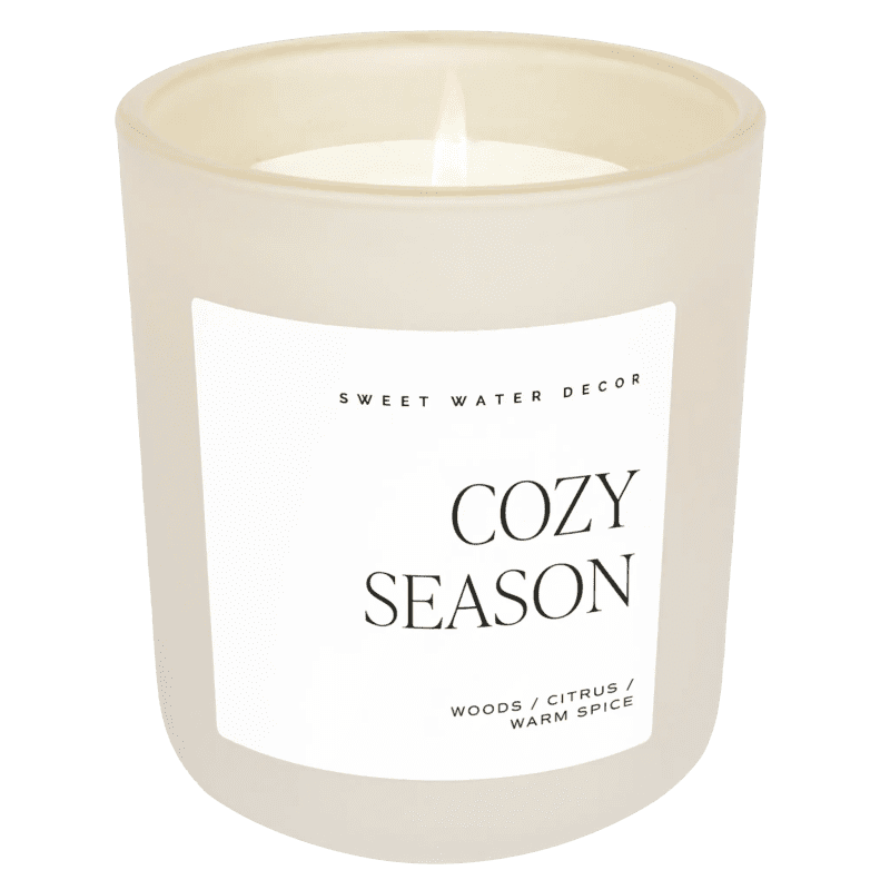 CL101 COZY SEASON 15OZ TAN MATTE CANDLE WB SOONA JUNE 2023 SWEET WATER DECOR 204555