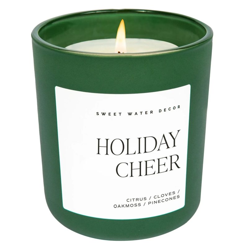 CL116 HOLIDAY CHEER 15OZ GREEN MATTE CANDLE WB SOONA JUNE 2023 SWEET WATER DECOR 741207