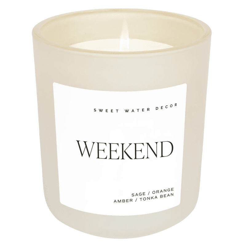 CL122 WEEKEND 15OZ TAN MATTE CANDLE WB SOONA JUNE 2023 SWEET WATER DECOR 835950