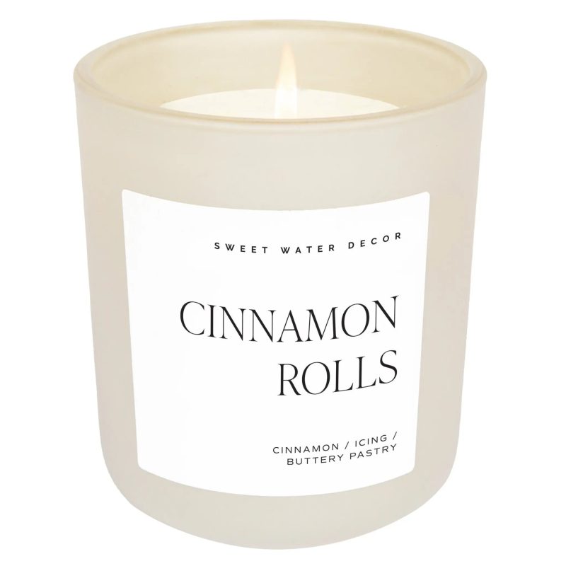 CL128 CINNAMON ROLLS 15OZ TAN MATTE CANDLE 2024 SWEET WATER DECOR WB 986979