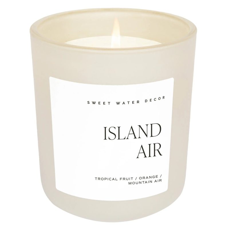 CL135 ISLAND AIR 15OZ TAN MATTE CANDLE WB SOONA DECEMBER 2023 SWEET WATER DECOR 315536