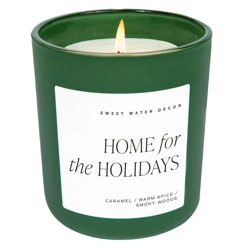 CL153 HOME FOR THE HOLIDAYS 15OZ GREEN MATTE CANDLE 2024 SWEET WATER DECOR WB 595697