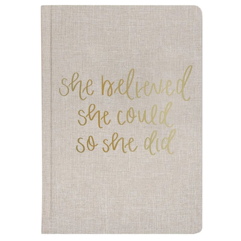 NB018 She Believed She Could So She Did Fabric Journal Sweet Water Decor 2024 781899