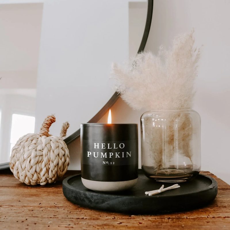 hello pumpkin black candles